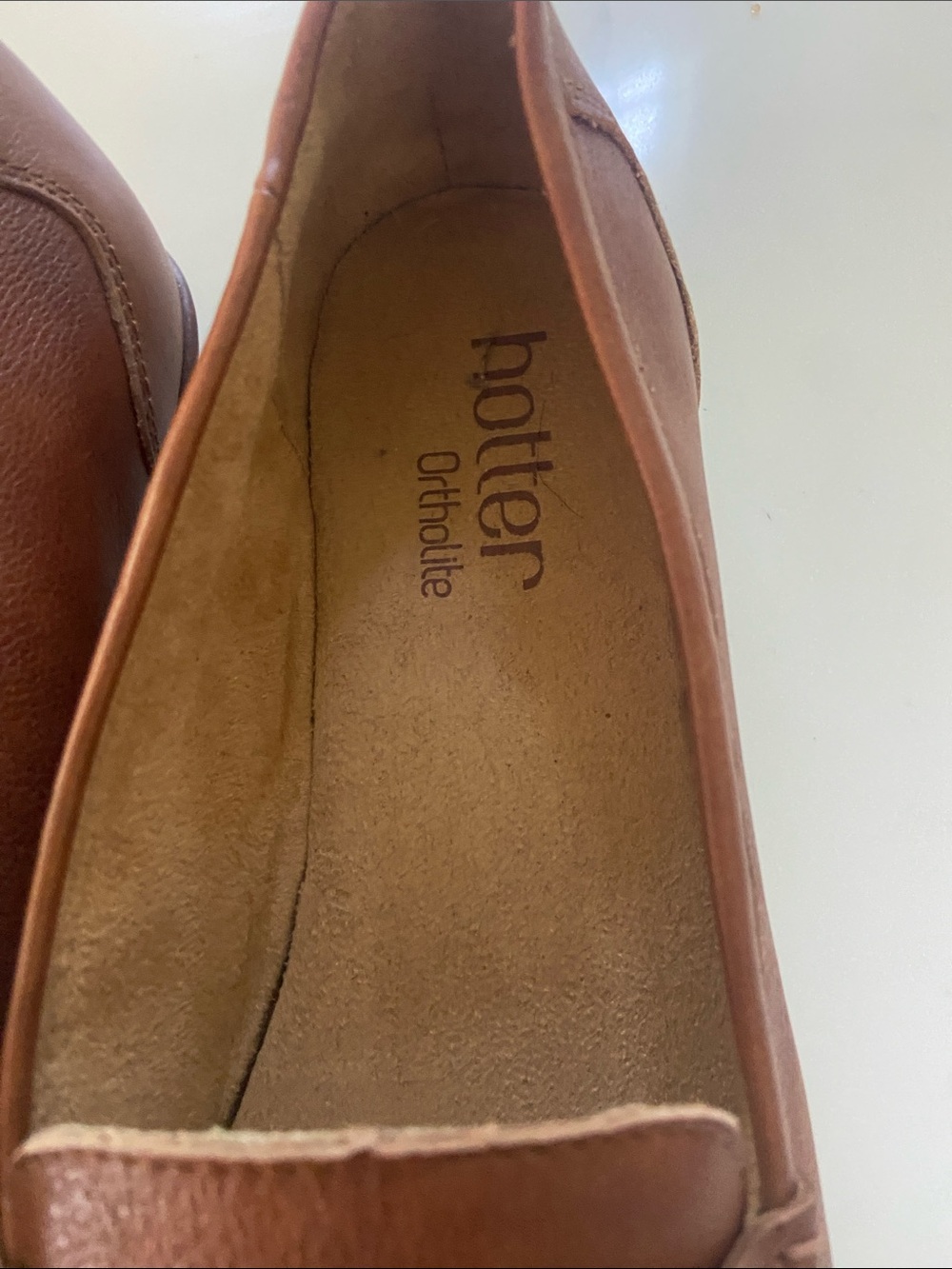 Hotter Tan Leather Penny Loafers for Women - Picture 4 of 16